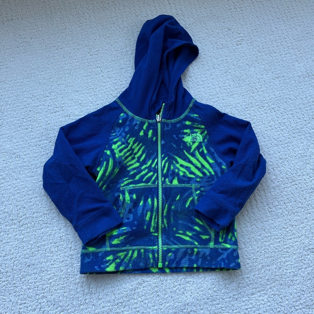 Boys North Face Hooded Fleece Jacket 3T